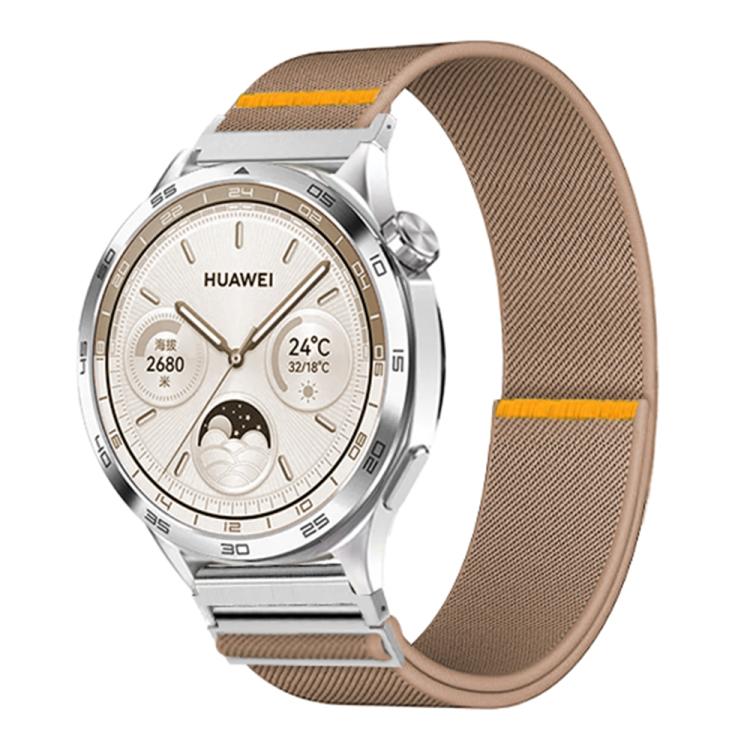 20mm Adjustable Single Loop Elastic Nylon Watch Band(Milk Tea) - free shipping - PMC TechLife - Order now!