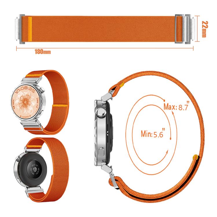 20mm Adjustable Single Loop Elastic Nylon Watch Band(Yellow) - free shipping - PMC TechLife - Order now!