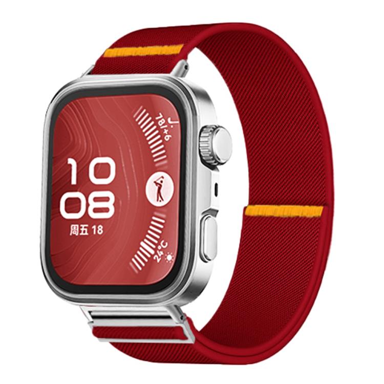 For Huawei Watch Fit3 / Fit4 / Fit4 Pro Adjustable Single Loop Elastic Nylon Watch Band(Red) - free shipping - PMC TechLife - Order now!
