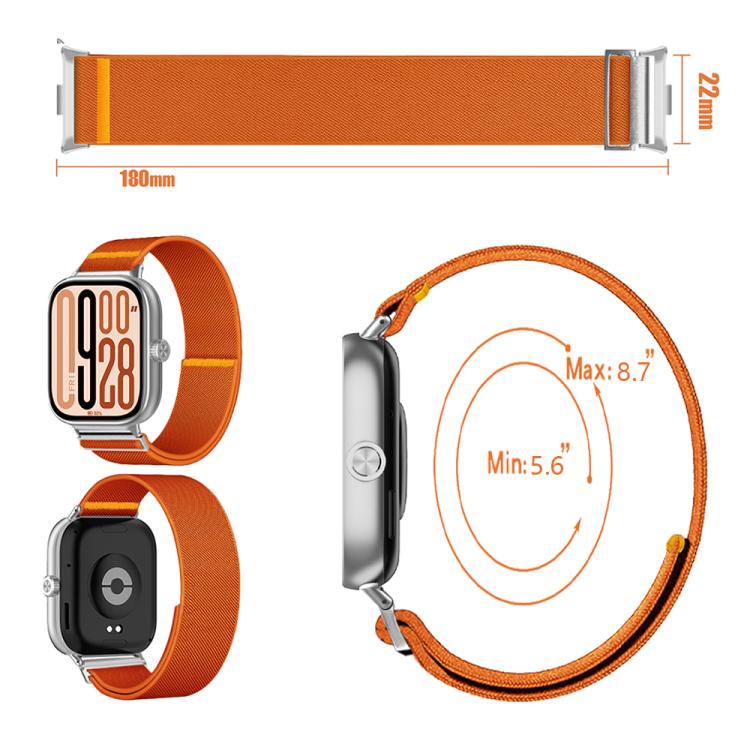 For Xiaomi Smart Band 9 Pro / Redmi Watch 5 Adjustable Single Loop Elastic Nylon Watch Band(Pink) - free shipping - PMC TechLife - Order now!