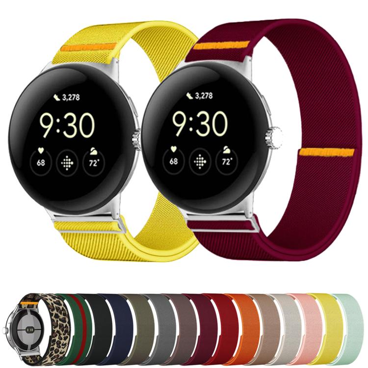 For Google Pixel Watch 3 45mm Adjustable Single Loop Elastic Nylon Watch Band(Wine Red) - free shipping - PMC TechLife - Order now!