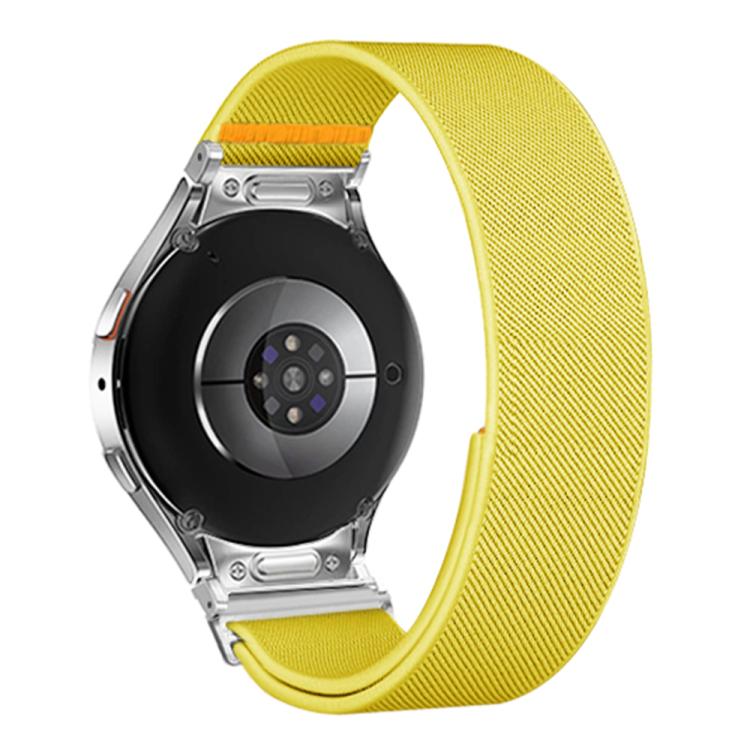 For Samsung Galaxy Watch FE / 7 / 6 / 5 / 4 Adjustable Single Loop Elastic Nylon Watch Band(Yellow) - free shipping - PMC TechLife - Order now!