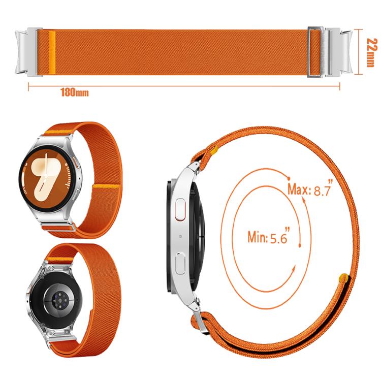 For Samsung Galaxy Watch FE / 7 / 6 / 5 / 4 Adjustable Single Loop Elastic Nylon Watch Band(Yellow) - free shipping - PMC TechLife - Order now!