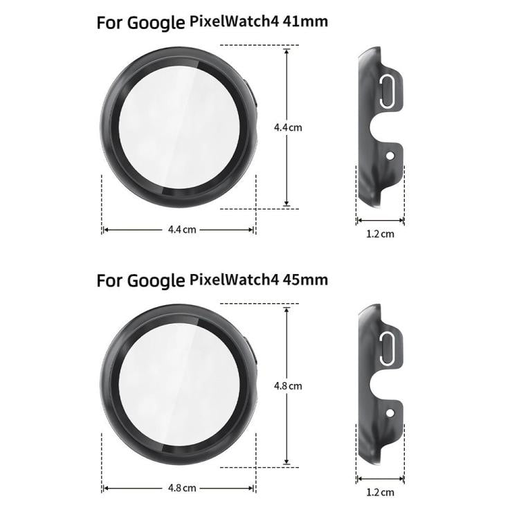 For Google Pixel Watch4 45mm Tempered Film Integrated PC Watch Protective Cover(Starlight) - free shipping - PMC TechLife - Order now!