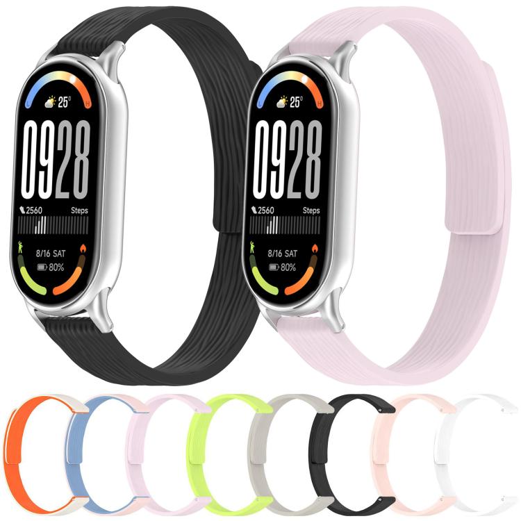 12mm Striped Soft Magnetic Silicone Watch Band(Purple) - free shipping - PMC TechLife - Order now!
