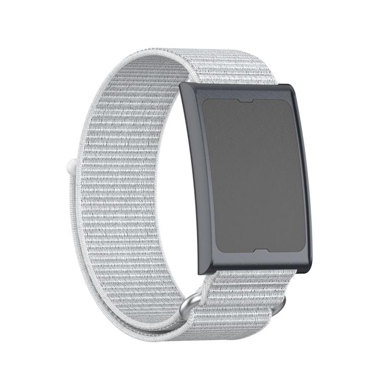 For Amazfit Helio Strap Metal Ring Two Sections Nylon Hook and Loop Fastener Watch Band(Sea Shell) - free shipping - PMC TechLife - Order now!