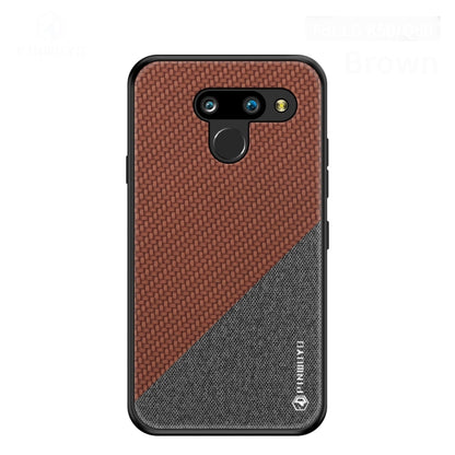 PINWUYO Hong Series Anti-fall TPU+ Chemical Fiber Cloth Protective Cover for LG K50 / Q60(Brown) - LG by PINWUYO | Online Shopping South Africa | PMC Jewellery | Buy Now Pay Later Mobicred