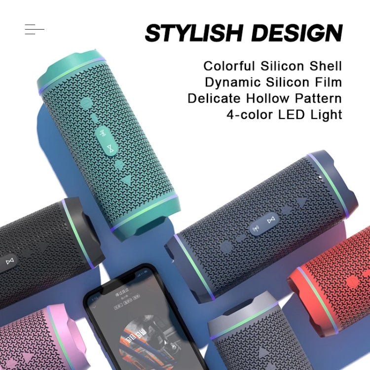 Oneder V10 Bluetooth 5.0 Color Dual LED lights, TWS Connection Function, 10W Stereo CD Quality，Support TF Card & USB Drive & AUX & FM(Blue) - Desktop Speaker by OneDer | Online Shopping South Africa | PMC Jewellery | Buy Now Pay Later Mobicred