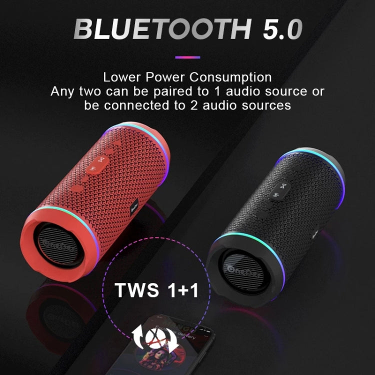 Oneder V10 Bluetooth 5.0 Color Dual LED lights, TWS Connection Function, 10W Stereo CD Quality，Support TF Card & USB Drive & AUX & FM(Blue) - Desktop Speaker by OneDer | Online Shopping South Africa | PMC Jewellery | Buy Now Pay Later Mobicred