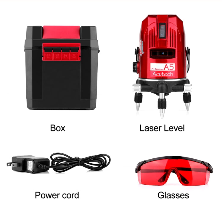 A5 Laser Level 2~5 Line Red Beam Line 360 Degree Rotary Level Self-leveling Horizontal&Vertical Available Auto Line Laser Level - Other Tester Tool by PMC Jewellery | Online Shopping South Africa | PMC Jewellery | Buy Now Pay Later Mobicred