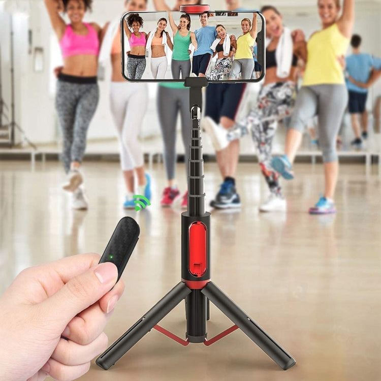 M18 Portable Selfie Stick Remote Control Mobile Phone Holder(Red) - Selfie Sticks by PMC Jewellery | Online Shopping South Africa | PMC Jewellery | Buy Now Pay Later Mobicred