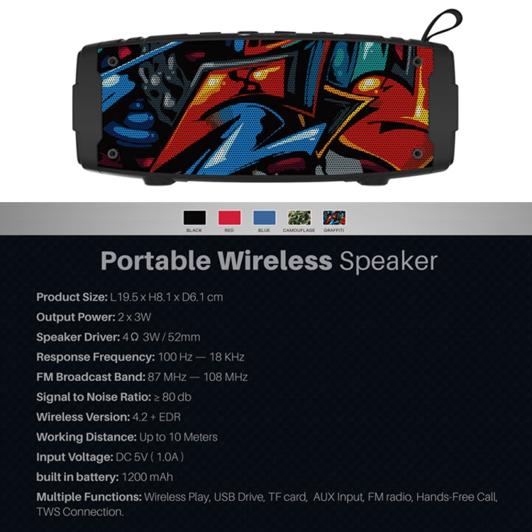 NewRixing NR-3020 Outdoor TWS Wireless Bluetooth Stereo Waterproof Dustproof Shockproof Speaker(Red) - Desktop Speaker by NewRixing | Online Shopping South Africa | PMC Jewellery | Buy Now Pay Later Mobicred