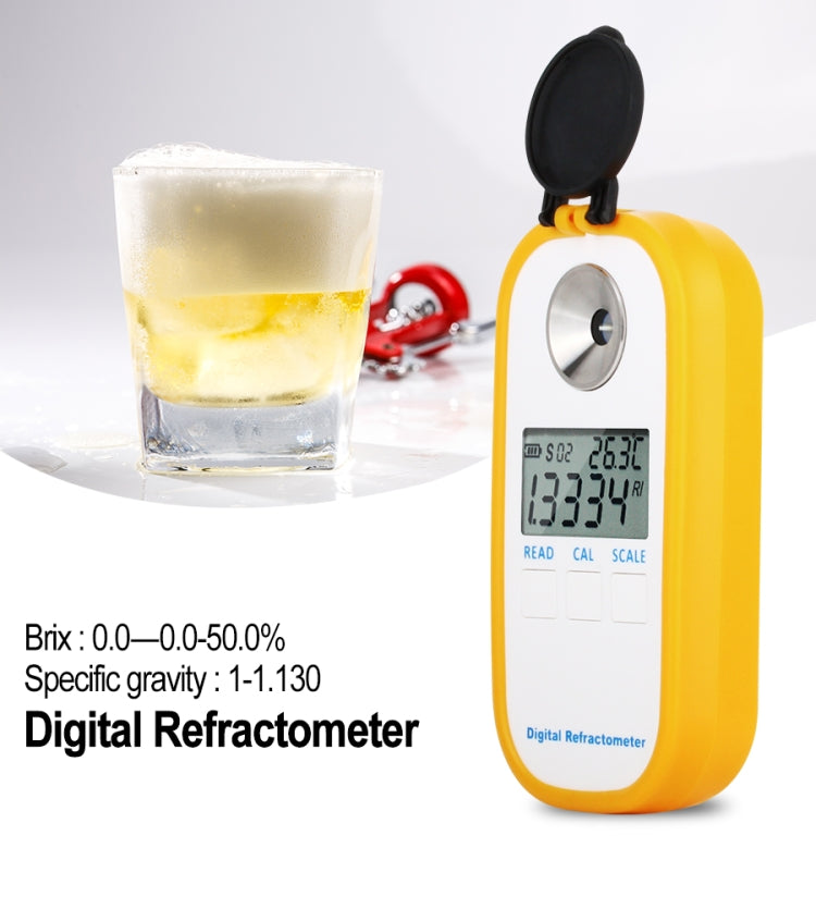 DR402 Digital Beer Refractometer Wort Hydrometer Brix 0-50% Concentration Meter Refractometer Electronic Wine Alcohol Tester - free shipping - PMC TechLife - Order now!