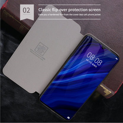 For Huawei P30 MOFI Rui Series Classical Leather Flip Leather Case With Bracket Embedded Steel Plate All-inclusive(Brown) - Huawei Cases by MOFI | Online Shopping South Africa | PMC Jewellery