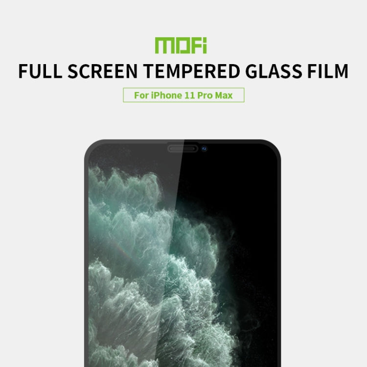 For iPhone 11 Pro Max   MOFI 9H 2.5D Full Screen Tempered Glass Film(Black) - iPhone 11 Pro Max Tempered Glass by MOFI | Online Shopping South Africa | PMC TechLife | Buy Now Pay Later Mobicred
