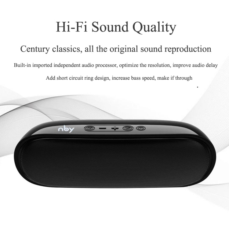 NBY 4070 Portable Bluetooth Speaker 3D Stereo Sound Surround Speakers, Support FM, TF, AUX, U-disk(Black) - Desktop Speaker by NBY | Online Shopping South Africa | PMC Jewellery | Buy Now Pay Later Mobicred