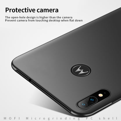 For MOTO E6 Plus MOFI Frosted PC Ultra-thin Hard Case(Black) - Motorola Cases by MOFI | Online Shopping South Africa | PMC Jewellery