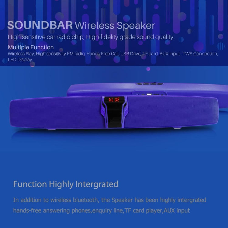 New Rixing NR7017 TWS Portable 10W Stereo Surround Soundbar Bluetooth Speaker with Microphone(Red) - free shipping - PMC Jewellery - Order now!