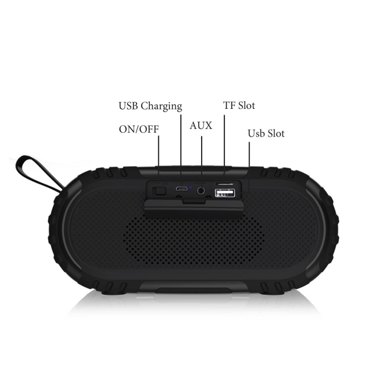 New Rixing NR5016 Wireless Portable Bluetooth Speaker Stereo Sound 10W System Music Subwoofer Column, Support TF Card, FM(Blue) - Desktop Speaker by NewRixing | Online Shopping South Africa | PMC Jewellery | Buy Now Pay Later Mobicred