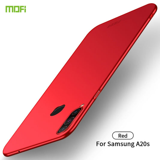 For Galaxy A20S MOFI Frosted PC Ultra-thin Hard Case(Red) - Galaxy Phone Cases by MOFI | Online Shopping South Africa | PMC Jewellery