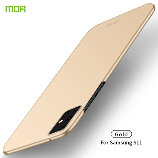 For Galaxy S20+  MOFI Frosted PC Ultra-thin Hard Case(Gold) - Galaxy Phone Cases by MOFI | Online Shopping South Africa | PMC Jewellery
