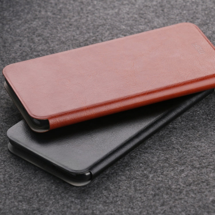 For Xiaomi RedMi K30 MOFI Rui Series Classical Leather Flip Leather Case With Bracket Embedded Steel Plate All-inclusive(Brown) - Xiaomi Cases by MOFI | Online Shopping South Africa | PMC Jewellery