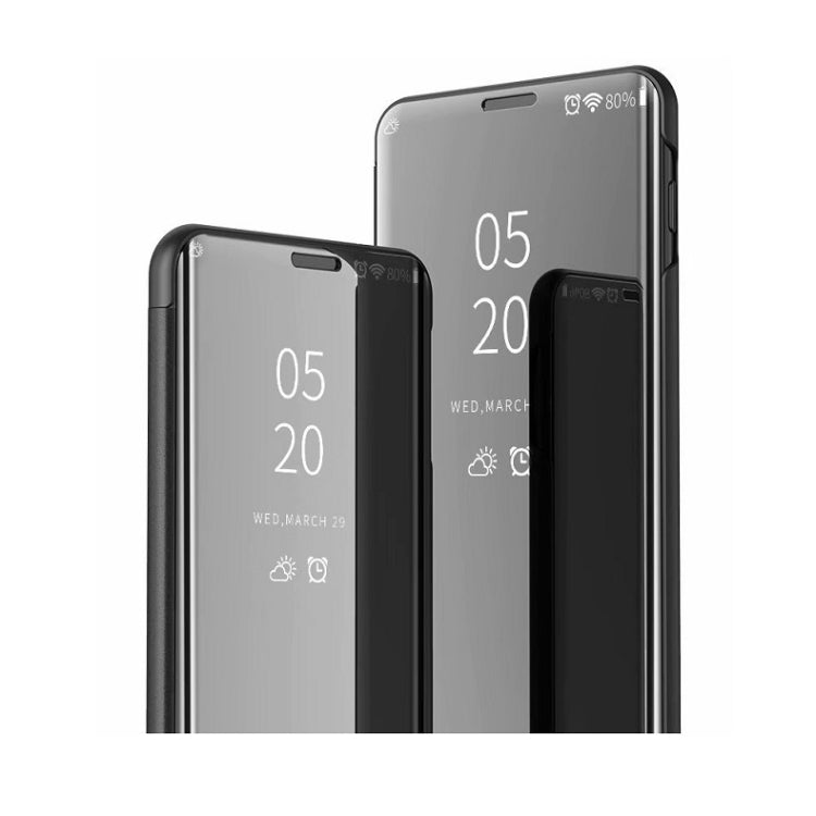 For Galaxy A31 Plated Mirror Horizontal Flip Leather Case with Holder(Black) - Galaxy Phone Cases by PMC TechLife | Online Shopping South Africa | PMC TechLife