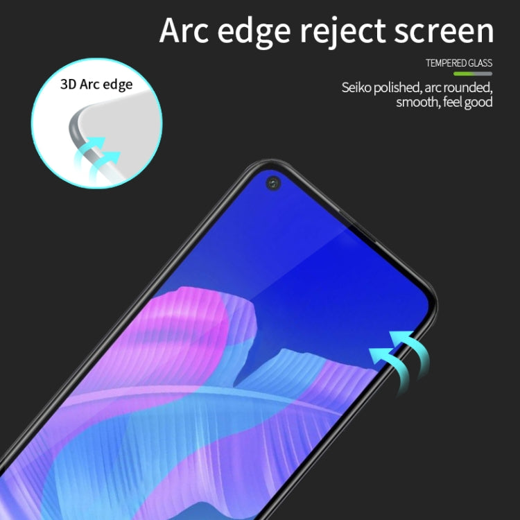 For Huawei P40 Lite E MOFI 9H 3D Explosion-proof Curved Screen Tempered Glass Film(Black) - Huawei Tempered Glass by MOFI | Online Shopping South Africa | PMC Jewellery