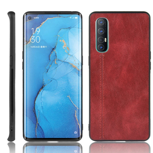 For Oppo Find X2 Neo Shockproof Sewing Cow Pattern Skin PC + PU + TPU Case(Red) - OPPO Cases by PMC Jewellery | Online Shopping South Africa | PMC Jewellery | Buy Now Pay Later Mobicred