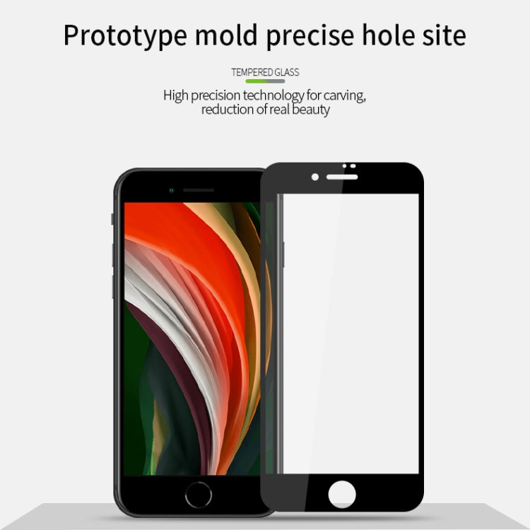 For iPhone SE 2020 MOFI 9H 2.5D Full Screen Tempered Glass Film(Black) - iPhone SE 2022 / 2020 Tempered Glass by MOFI | Online Shopping South Africa | PMC TechLife | Buy Now Pay Later Mobicred