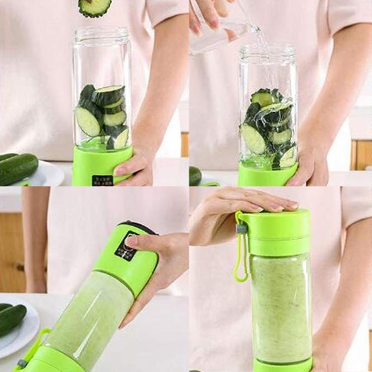 USB Rechargeable Electric Automatic Vegetable Fruit Citrus Orange Juice Maker Cup Mixer Bottle (380ML)(6 Blades Purple) - free shipping - PMC TechLife - Order now!