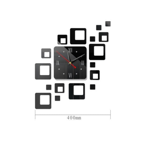 Home Mirror Surface Sticker Home Office Decorative Mirrors 3D Stereo Clock Acrylic Mirror Clock Block Combination Clock(Mirror Deep Gold) - Wall Clock by PMc TechLife | Online Shopping South Africa | PMc TechLife | Buy Now Pay Later Mobicred