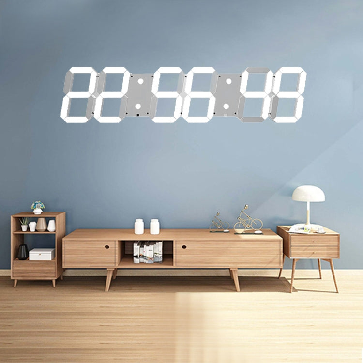 Multifunctional LED Wall Clock Creative Digital Clock, Style:Hollow Remote Control(White Font) - Wall Clock by PMc TechLife | Online Shopping South Africa | PMc TechLife | Buy Now Pay Later Mobicred