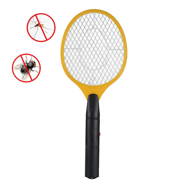 Hand Racket Mosquito Swatter Insect Home Garden Pest Bug Fly Mosquito Zapper Swatter Killer Electric Fly Swatter(YELLOW) - Fly Swatter by PMC Jewellery | Online Shopping South Africa | PMC Jewellery | Buy Now Pay Later Mobicred