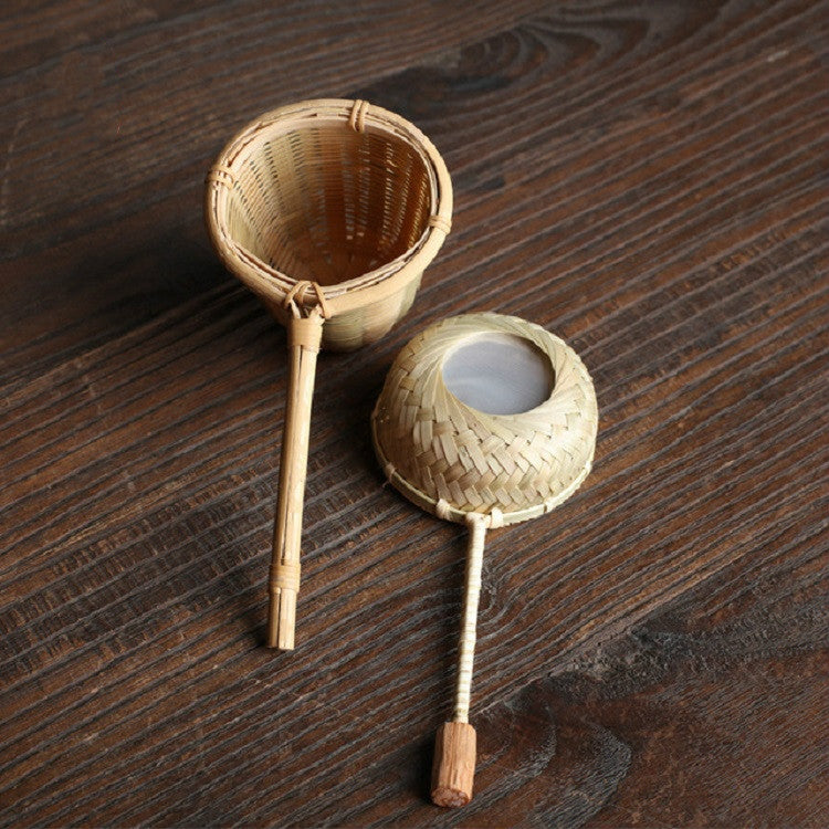 Bamboo Woven Creative Filter Reusable Filter Tea Colander Gadget, Style:Bamboo Pole Hole Tea Leak - Tea Strainers by PMC TechLife | Online Shopping South Africa | PMC TechLife | Buy Now Pay Later Mobicred