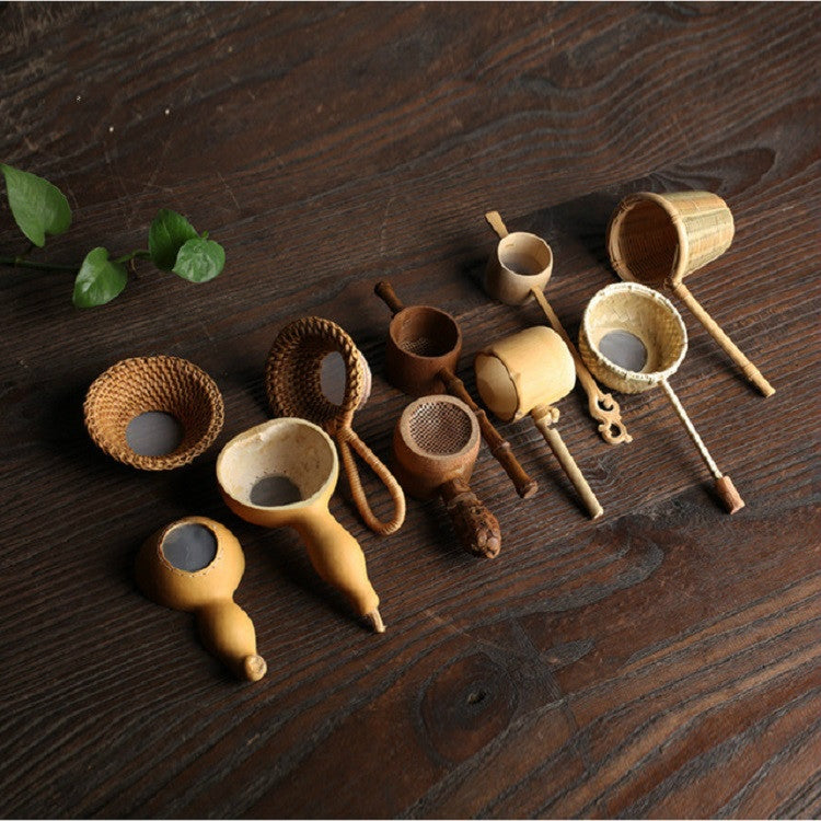 Bamboo Woven Creative Filter Reusable Filter Tea Colander Gadget, Style:Bamboo Basket Tea Leak - Tea Strainers by PMC TechLife | Online Shopping South Africa | PMC TechLife | Buy Now Pay Later Mobicred