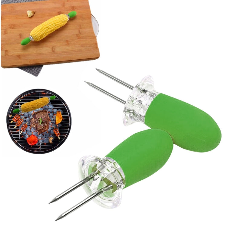 5 Pairs Outdoor BBQ Stainless Steel Corn Fork Fruit Fork Corn Device(Blue) - Gadgets by PMC TechLife | Online Shopping South Africa | PMC TechLife | Buy Now Pay Later Mobicred