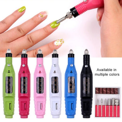 1 Set Power Professional Electric Manicure Machine Pen Pedicure Nail File Nail Tools 6 bits Drill Nail Drill Machine(EU Black) - Grinding Tools & Accessories by PMC Jewellery | Online Shopping South Africa | PMC Jewellery | Buy Now Pay Later Mobicred