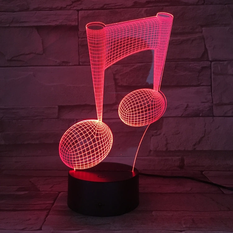 Music Note 3D Visual Light Touch Colorful Changing Decorative Table Lamp LED Night Light - Novelty Lighting by PMC TechLife | Online Shopping South Africa | PMC TechLife | Buy Now Pay Later Mobicred