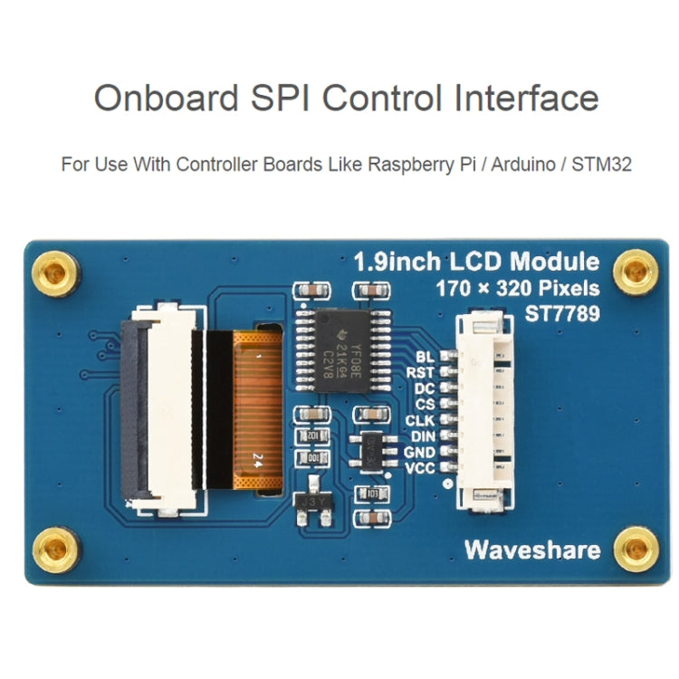 Waveshare 1.9inch 262K Colors 170x320 LCD Display Module for Raspberry Pi Pico, SPI Interface, 23822 - LCD & LED Display Module by Waveshare | Online Shopping South Africa | PMC TechLife | Buy Now Pay Later Mobicred