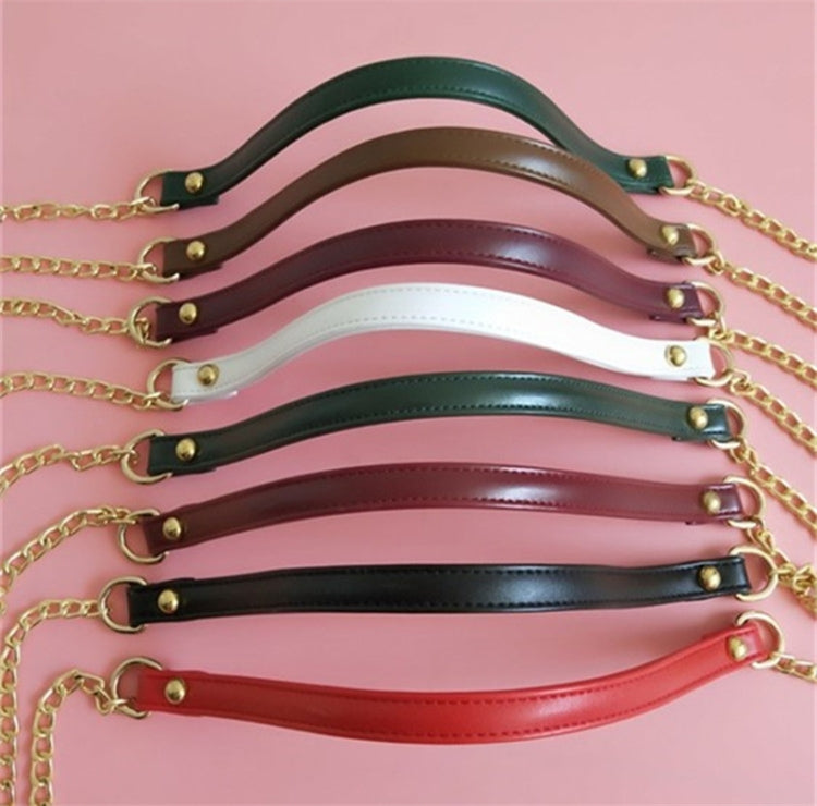 Women Bag PU Leather Chain Long Shoulder Strap Bag Accessories(Mirror Black) - free shipping - PMC TechLife - Order now!