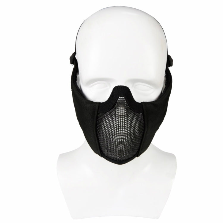 WoSporT Half Face Metal Net Field  Ear Protection Outdoor Cycling Steel Mask(Jungle Digital) - Protective Helmet & Masks by PMC Jewellery | Online Shopping South Africa | PMC Jewellery | Buy Now Pay Later Mobicred