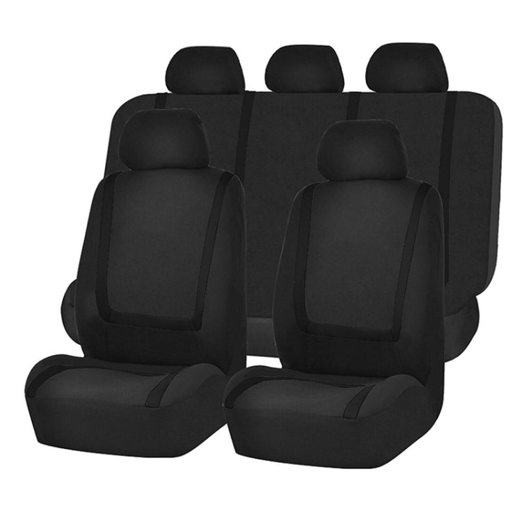 Universal Car Seat Cover Polyester Fabric Automobile Seat Covers Car Seat Cover Vehicle Seat Protector Interior Accessories 9pcs Set Gray - Seat Accessories by PMC Jewellery | Online Shopping South Africa | PMC Jewellery | Buy Now Pay Later Mobicred