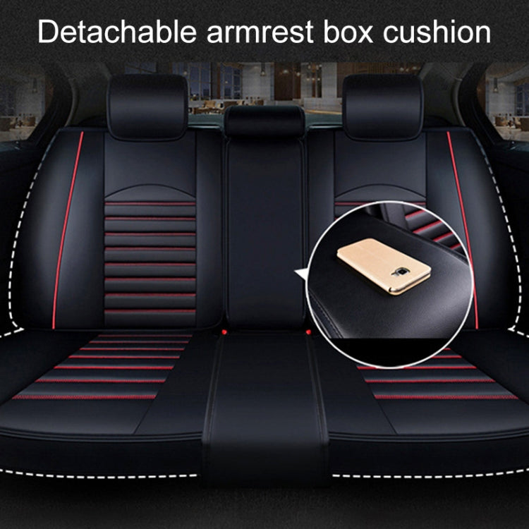 Universal PU Leather Car Seat Cover Black White - Seat Accessories by PMC TechLife | Online Shopping South Africa | PMC TechLife | Buy Now Pay Later Mobicred