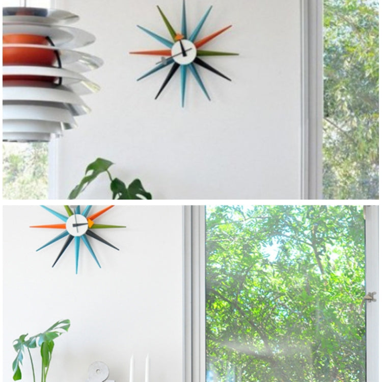 48cm Simple Modern Sun Clock Creative Home Accessories Wall Clock(Log Color Pole) - Wall Clock by PMc TechLife | Online Shopping South Africa | PMc TechLife | Buy Now Pay Later Mobicred