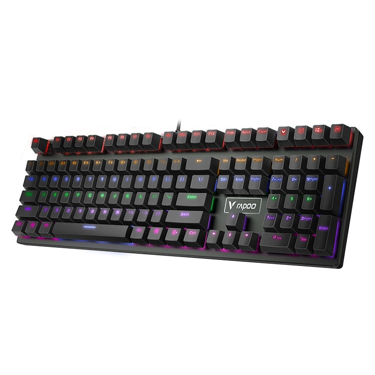 Rapoo V700S 104 Keys Mixed Color Backlight USB Wired Game Computer Without Punching Mechanical Keyboard(Red Shaft) - Wired Keyboard by Rapoo | Online Shopping South Africa | PMC Jewellery | Buy Now Pay Later Mobicred