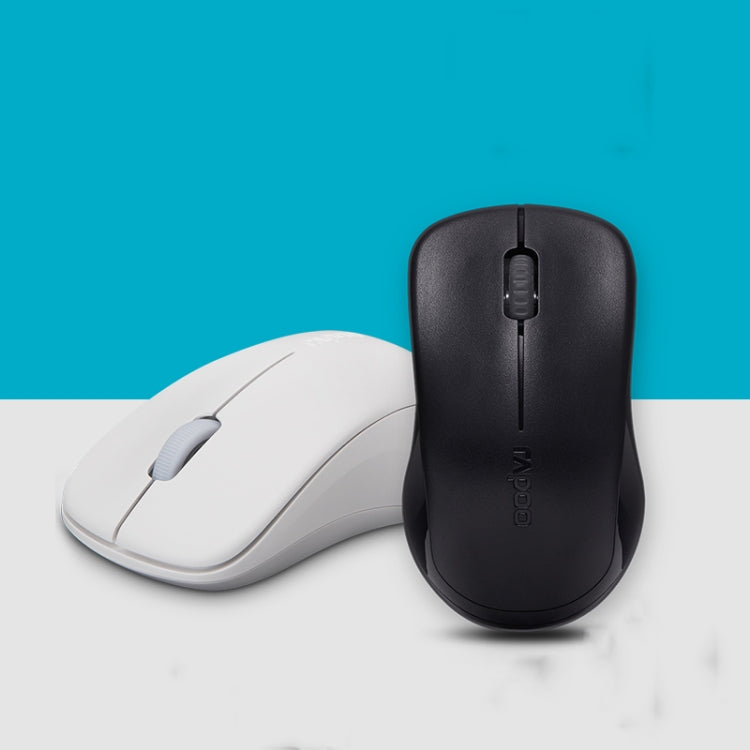 Rapoo1680 2.4GHz 1000 DPI 3 Buttons Business Office Desktop Computer Notebook Mute Portable Power Saving Wireless Mouse(White) - free shipping - PMC Jewellery - Order now!