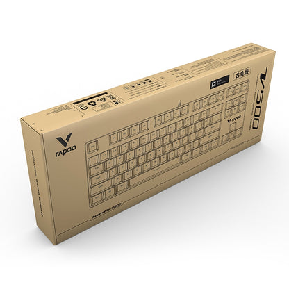 Rapoo V500 87-keys Alloy Edition Desktop Laptop Computer Game Esports Office Home Typing Metal Wired Mechanical Keyboard without Backlight,(Black Shaft) - Wired Keyboard by Rapoo | Online Shopping South Africa | PMC Jewellery | Buy Now Pay Later Mobicred