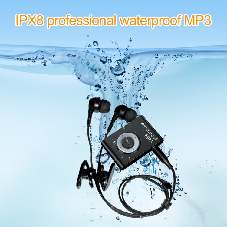 C26 IPX8 Waterproof Swimming Diving Sports MP3 Music Player with Clip & Earphone, Support FM, Memory:8GB(Orange) - MP3 Player by PMC Jewellery | Online Shopping South Africa | PMC Jewellery | Buy Now Pay Later Mobicred