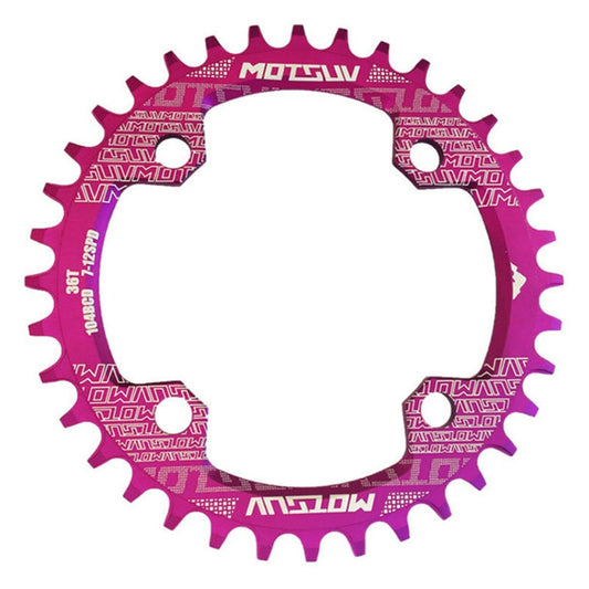 MOTSUV Narrow Wide Chainring MTB  Bicycle 104BCD Tooth Plate Parts(Purple) - Bicycle Brake Parts by MOTSUV | Online Shopping South Africa | PMC Jewellery | Buy Now Pay Later Mobicred